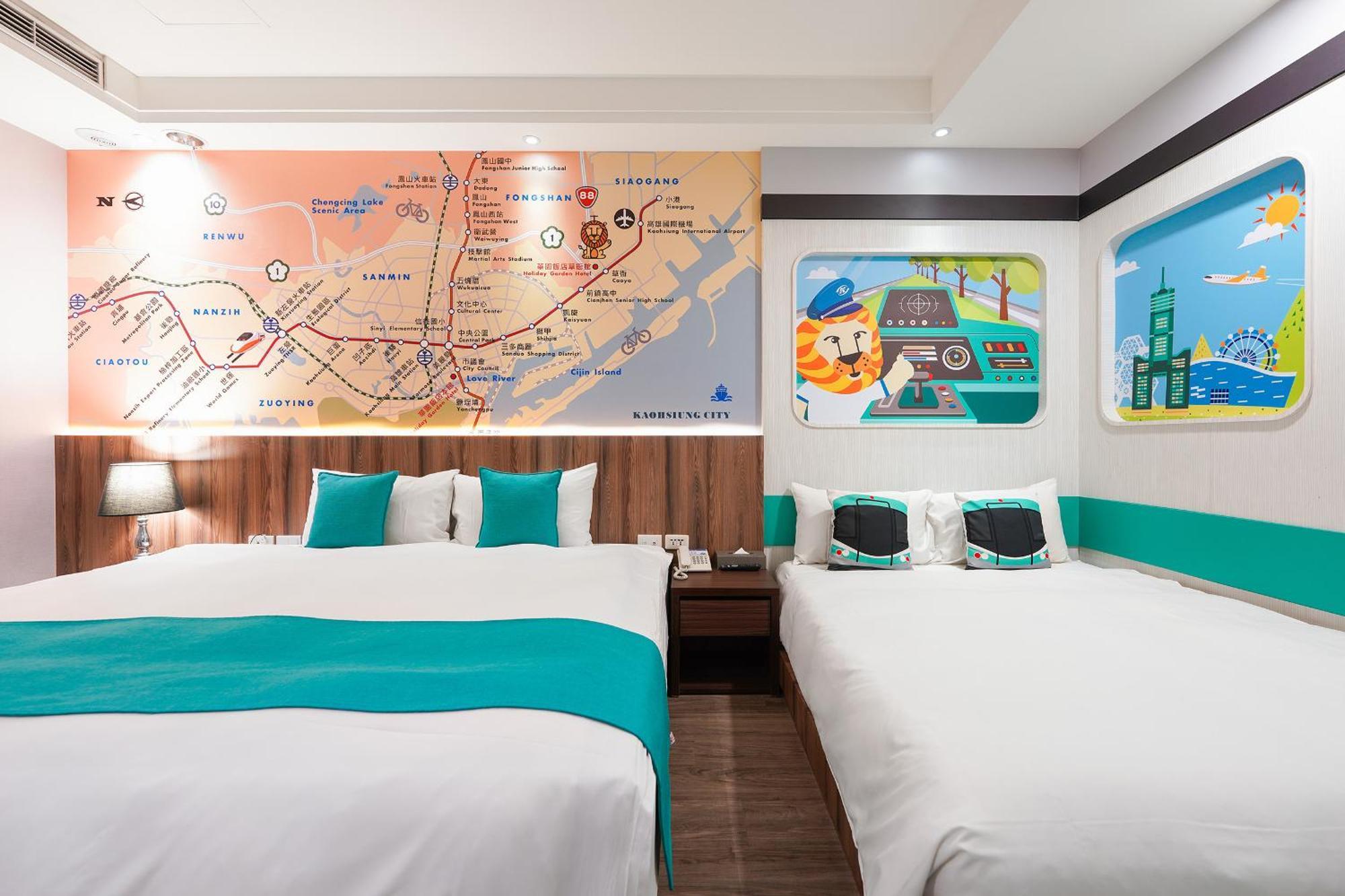 Holiday Garden Hotel Skm Park Kaohsiung Rum bild